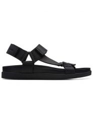 Clarks Skórzane sandały "Sunder Range" w kolorze czarnym rozmiar: 41. Czarne sandały Clarks, z otwartym noskiem, bez zapięcia. Za 153.71 zł.