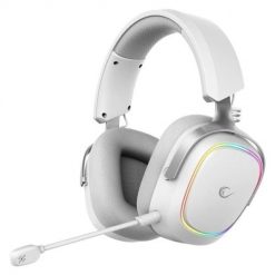RAMPAGE SŁUCHAWKI BEZPRZEWODOWE NAUSZNE RETSU BT 2.4G RGB WHITE. Białe słuchawki bezprzewodowe Rampage. Za 202.99 zł.