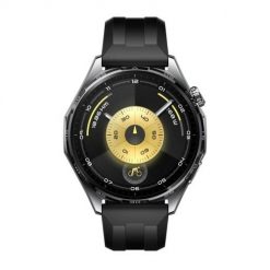 Zegarek Huawei WATCH GT 6 46mm Inteligentny z GPS i AMOLED, wodoodporny, czarny. Czarne zegarki smartwatch Huawei, bez wzorów. Za 1,267.99 zł.