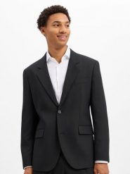HUGO marynarka z zestawu modułowego Mężczyźni Modern Fit czarny, 48. Czarne garnitury Hugo, m, bez wzorów, z syntetyku. Za 1,299.95 zł.