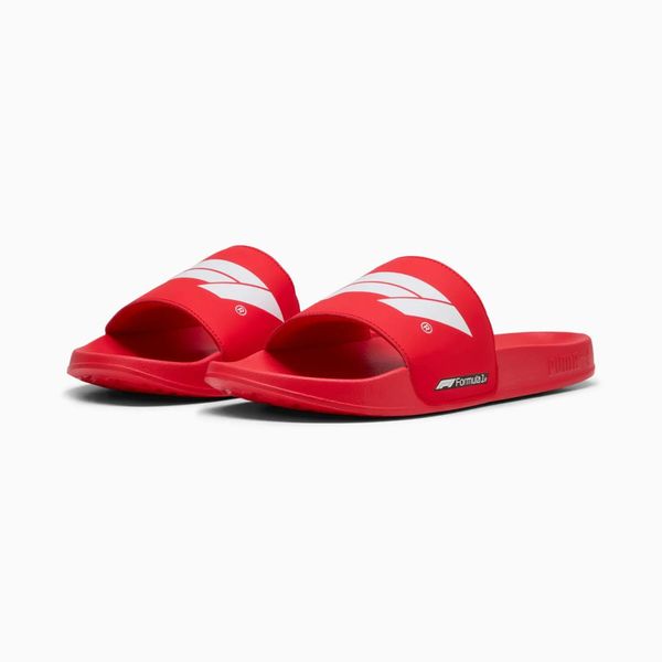 Klapki plażowe Puma F1 LEADCAT 2.0 LOGO 30884602. Czerwone klapki Puma, z materiału. Za 181.34 zł.