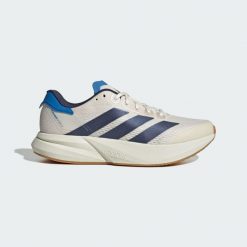 Buty Duramo Speed 2 Running. Białe buty do biegania Adidas, bez wzorów, z materiału, bez zapięcia, do biegania. Za 399.00 zł.