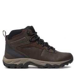 Trekkingi Columbia. Brązowe botki sznurowane Columbia, bez wzorów, bez obcasa, bez zapięcia. Za 539.99 zł.