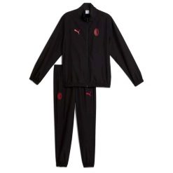 Puma Acm Ftbless Tkana Bluza Z Fansuitem Dorośli. Czarne bluzy bez kaptura Puma, s, bez wzorów, z dresówki, bez kaptura. Za 367.00 zł.