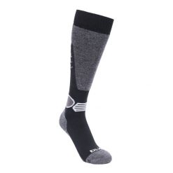 Skarpety Narciarskie Unisex Dla Dorosłych Anselm DLX. Czarne skarpety Trespass, bez wzorów, z elastanu. Za 76.99 zł.