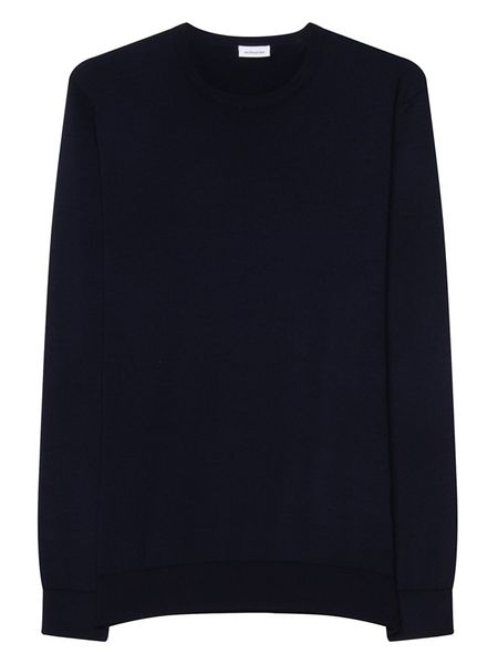 Seidensticker Sweter w kolorze granatowym rozmiar: M. Niebieskie swetry nierozpinane Seidensticker, m, bez wzorów, z bawełny, bez kołnierzyka, bez ramiączek. Za 196.24 zł.