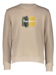 Pepe Jeans Bluza w kolorze beżowym rozmiar: M. Brązowe bluzy Pepe Jeans, m, bez wzorów, z bawełny, bez kaptura. Za 179.22 zł.