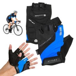 Rękawiczki rowerowe ATTABO Kinu Pro. Niebieskie rękawiczki ATTABO, bez wzorów. Za 54.00 zł.