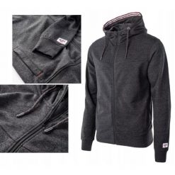 Bluza dresowa dla mężczyzn Hi-tec Sabarin. Czarne bluzy Hi-tec, m, bez wzorów, z dresówki, bez kaptura. W wyprzedaży za 174.90 zł.