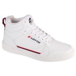 Buty sportowe Sneakersy męskie, Nandu. Białe buty sportowe casual Lotto, bez wzorów, bez zapięcia. Za 139.99 zł.