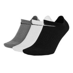 Skarpety Unisex Dla Dorosłych No Show Everyday (zestaw 3 Sztuk). Białe skarpety Nike, bez wzorów. Za 114.99 zł.