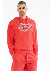 Moschino Bluza w kolorze czerwonym rozmiar: S. Czerwone bluzy MOSCHINO, s, bez wzorów, z kapturem. Za 180.06 zł.