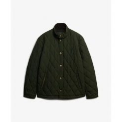 Kurtka puchowa Superdry Estate Country. Zielone kurtki Superdry, xl, z aplikacjami, z puchu, bez kaptura. Za 481.45 zł.