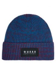 Guess Czapka AM5026 POL01 Granatowy. Niebieskie czapki zimowe Guess, z aplikacjami, z materiału. Za 169.99 zł.