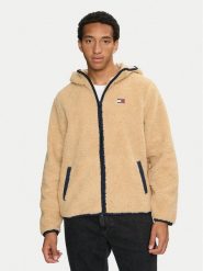 Tommy Jeans Kurtka przejściowa Teddy DM0DM19224 Beżowy Regular Fit. Brązowe kurtki Tommy Jeans, m, bez wzorów, z jeansu, bez kaptura. Za 549.99 zł.