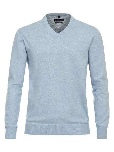 CASAMODA Sweter w kolorze błękitnym rozmiar: XXL. Niebieskie swetry nierozpinane CASAMODA, xxl, bez wzorów, z bawełny, bez kołnierzyka, bez ramiączek. Za 113.99 zł.