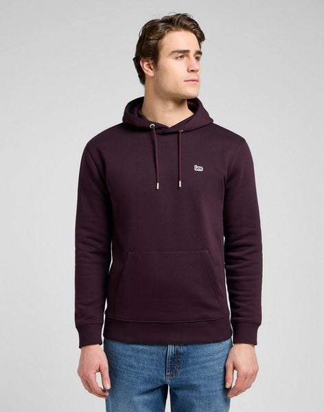 MESKA BLUZA LEE PLAIN HOODIE DEEP WINE 112371837. Bluzy Lee, l, bez wzorów, z kapturem. Za 189.99 zł.