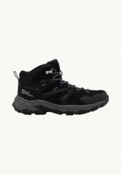 JACK WOLFSKIN Buty męskie Vojo Tour Lt Texapore Mid M phantom r.41. Czarne buty turystyczne Jack Wolfskin, bez wzorów, z gumy, bez zapięcia, trekkingowe. Za 368.45 zł.