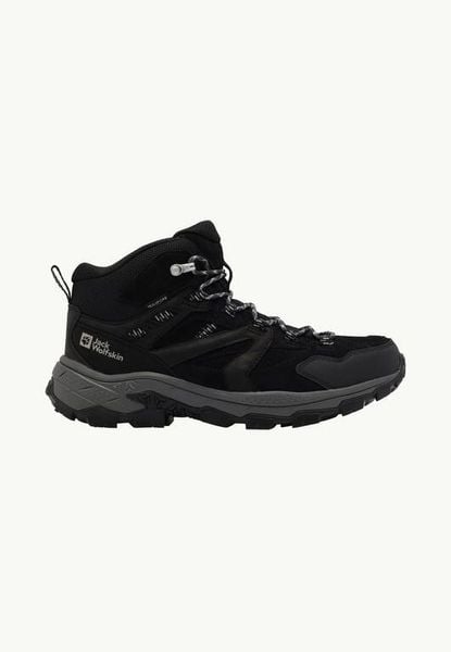 JACK WOLFSKIN Buty męskie Vojo Tour Lt Texapore Mid M phantom r.41. Czarne buty turystyczne Jack Wolfskin, bez wzorów, z gumy, bez zapięcia, trekkingowe. Za 368.45 zł.