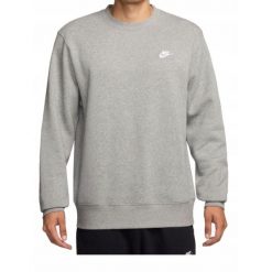 Bluza Męska Nike Sportowa Bez Kaptura Szara Bawełniana. Szare bluzy bez kaptura Nike, m, bez wzorów, z bawełny, bez kaptura. Za 279.00 zł.