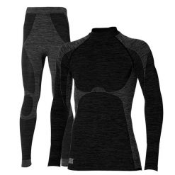 Heat Keeper zestaw termiczny Męskie Premium - koszulka + legginsy termoaktywne. Czarne bielizna termoaktywna HEAT KEEPER, l, bez wzorów, narciarskie. W wyprzedaży za 199.99 zł.