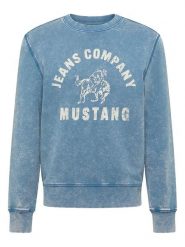 Mustang Bluza "Clio" w kolorze niebieskim rozmiar: XXL. Niebieskie bluzy Mustang, xxl, bez wzorów, z bawełny, bez kaptura. Za 152.98 zł.