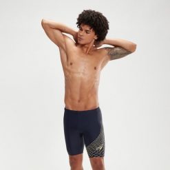Jammery kąpielowe męskie Speedo Medley Logo Jammer. Czarne kąpielówki Speedo, m, bez wzorów. Za 292.59 zł.