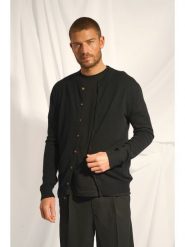 Just Cashmere Kaszmirowy kardigan "Anais" w kolorze czarnym rozmiar: XL. Czarne swetry rozpinane Just Cashmere, xl, bez wzorów, z kaszmiru, bez kołnierzyka, bez ramiączek. Za 456.87 zł.