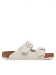 Birkenstock Klapki Arizona zamsz 1024554 Biały. Białe klapki Birkenstock, ze skóry. Za 369.99 zł.