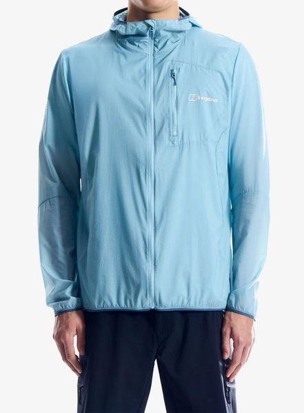 Kurtka przeciwwiatrowa męska Berghaus Pendower Wind Jkt Am. Niebieskie kurtki Berghaus, m, bez wzorów, z materiału, bez kaptura. Za 478.49 zł.