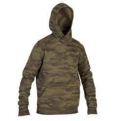 Bluza myśliwska z kapturem Solognac 500 Camo Halftone. Zielone bluzy SOLOGNAC, na jesień, l, bez wzorów, z materiału, z kapturem. Za 169.99 zł.