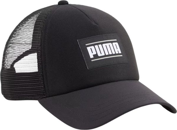Czapka z daszkiem unisex Puma Ess Trucker. Czarne czapki z daszkiem Puma, bez wzorów, z materiału. Za 69.00 zł.