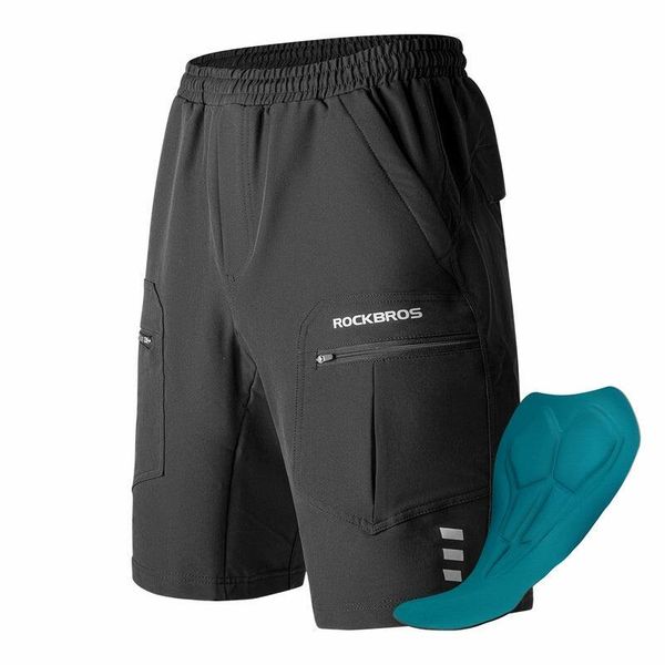 Spodenki rowerowe z podszewką i kieszeniami zapinanymi na zamek ROCKBROS. Czarne spodenki rowerowe ROCKBROS, uniwersalny, bez wzorów, z elastanu, rowerowe. Za 332.08 zł.