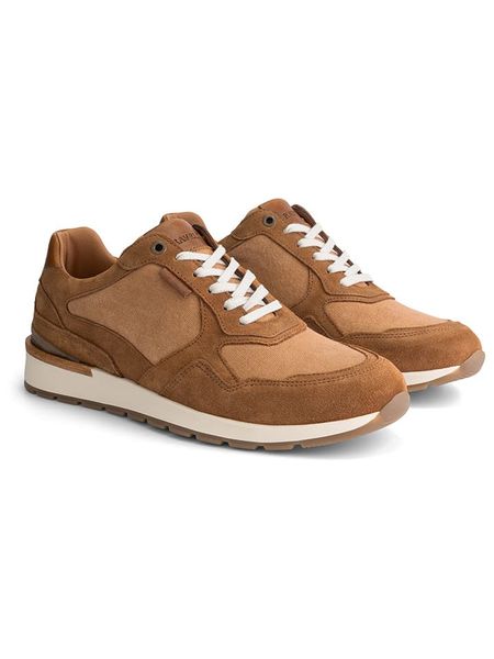 TRAVELIN' Skórzane sneakersy "Newberry" w kolorze jasnobrązowym rozmiar: 45. Brązowe buty sportowe casual Travelin', bez wzorów, bez zapięcia. Za 332.24 zł.