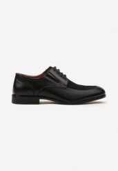 Czarne Eleganckie Półbuty z Ozdobną Wstawką na Nosku i Skórzaną Wkładką Icullo. Czarne eleganckie półbuty Born2be, bez wzorów, bez obcasa, na obcasie, bez zapięcia. W wyprzedaży za 135.99 zł.