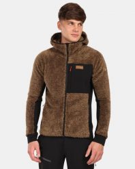 Męska polarowa bluza z kapturem Kilpi NORKA-M. Brązowe bluzy z kapturem Kilpi, m, bez wzorów, z materiału, z kapturem. Za 358.00 zł.