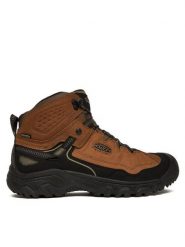 Keen Trekkingi Targhee IV Waterproof Hiking Boot 1028988 Brązowy. Brązowe trekkingi Keen, bez wzorów, z nubiku, bez zapięcia. Za 599.99 zł.