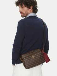 Guess Saszetka HMMILO P5222 Brązowy. Brązowe saszetki i nerki Guess, z aplikacjami, ze skóry, bez dodatków. Za 239.99 zł.