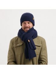 TRAVELIN' Szal w kolorze granatowym rozmiar: onesize. Niebieskie szaliki Travelin', bez wzorów, ze skóry. Za 165.99 zł.