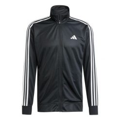 Kurtka z dresu adidas Train Essentials 3-Stripes. Czarne kurtki Adidas, m, bez wzorów, z dresówki, bez kaptura, na fitness i siłownię. W wyprzedaży za 208.00 zł.
