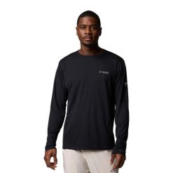 Longsleeve męski Columbia Cirque River Pro Crew. Czarne bluzki z długim rękawem Columbia, l, bez wzorów, bez kołnierzyka, bez ramiączek. Za 239.99 zł.