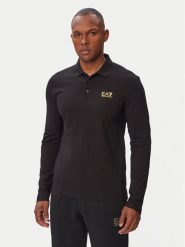 EA7 Emporio Armani Polo 8NPF17 PJVUZ MC004 Czarny Regular Fit. Czarne koszulki polo EA7 Emporio Armani, l, bez wzorów, z bawełny, bez kołnierzyka, bez ramiączek. Za 439.99 zł.