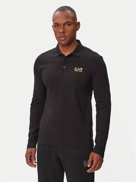 EA7 Emporio Armani Polo 8NPF17 PJVUZ MC004 Czarny Regular Fit. Czarne koszulki polo EA7 Emporio Armani, l, bez wzorów, z bawełny, bez kołnierzyka, bez ramiączek. Za 439.99 zł.