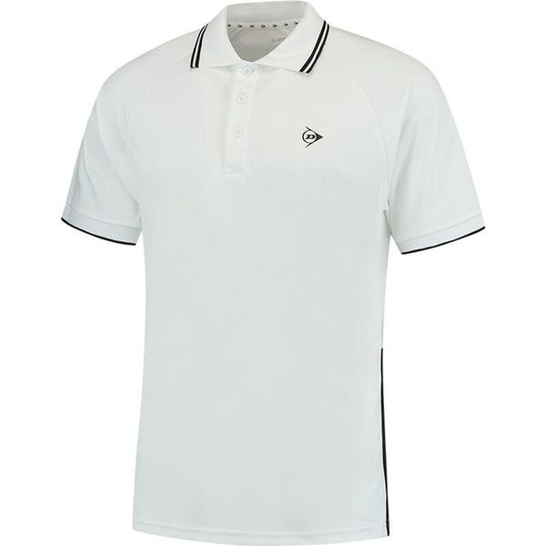 Koszulka sportowa męska Dunlop Club Polo Shirt. Białe koszulki polo Dunlop, m, bez wzorów, bez kołnierzyka, bez ramiączek, tenisowe. Za 159.99 zł.