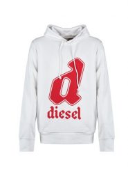 Diesel Bluza "GinnOut " | A08690-0HAYT | Mężczyzna | Biały. Białe bluzy Diesel, m, bez wzorów, z bawełny, z kapturem. W wyprzedaży za 299.00 zł.