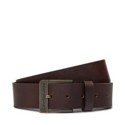 Pasek Męski Calvin Klein Jeans. Brązowe paski Calvin Klein Jeans, bez wzorów, z jeansu. Za 229.99 zł.