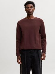 Jack & Jones Sweter w kolorze bordowym rozmiar: M. Czerwone swetry nierozpinane Jack & Jones, m, bez wzorów, z bawełny, bez kołnierzyka, bez ramiączek. Za 124.95 zł.