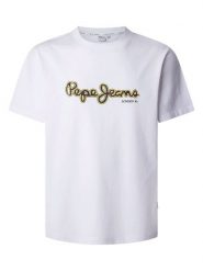 Pepe Jeans Koszulka "Dorian" w kolorze białym rozmiar: M. Białe bezrękawniki Pepe Jeans, m, bez wzorów, z bawełny, bez kołnierzyka, bez ramiączek. Za 97.45 zł.