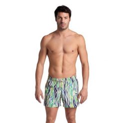 Spodenki plażowe Arena Water Prints Beach Short Ao. Zielone szorty Arena, l, bez wzorów, z materiału. Za 159.99 zł.