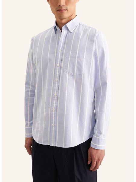 Seidensticker Koszula w kolorze błękitno-białym rozmiar: 44. Niebieskie koszule Seidensticker, bez wzorów, z bawełny, bez kołnierzyka, bez ramiączek. Za 96.14 zł.